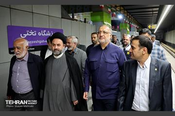 آیین تست گرم مسیر پایانی خط ۷ مترو تهران و بهره‌برداری از ورودی دوم ایستگاه آهنگ 37