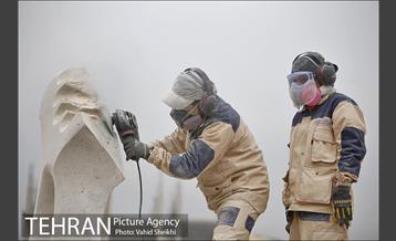 بازدید شهردار تهران از نهمین سمپوزیوم مجسمه سازی تهران 4