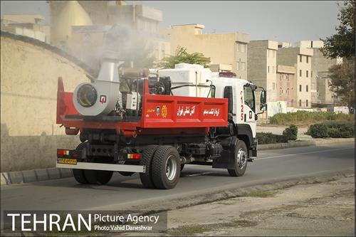 عملیات ضد عفونی معابر شهری منطقه 17