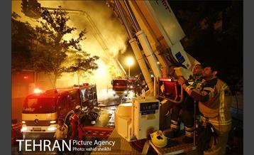 آتش سوزی گسترده در خیابان امیرکبیر 10