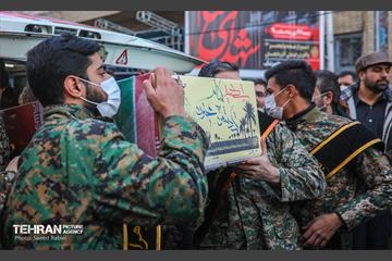 مراسم تشییع پیکر دو شهید گمنام دفاع مقدس در منطقه 11