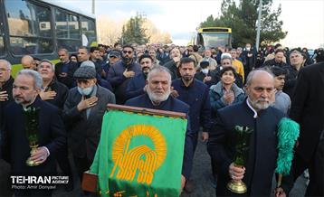 مراسم تشییع شهیده فائزه رحیمی در هوافضای سپاه 3