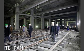 بازدید مهندس امام از پروژه پایانه زیرزمینی خط 4 مترو تهران 8
