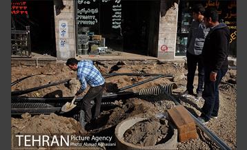 سنگ فرش خیابان پامنار‎ 16