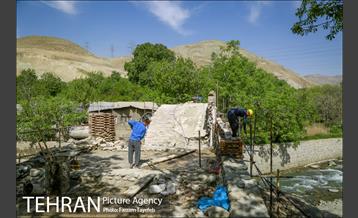 عملیات بازسازی پل خشتی کن 10