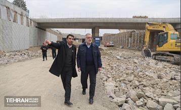 بازدید شهردار تهران از پروژه بزرگراه یادگار امام(ره) 45
