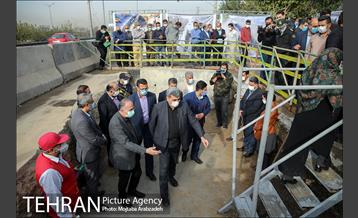 بازدید شهردار تهران از پروژه کانال شماره یک بزرگراه آزادگان 24