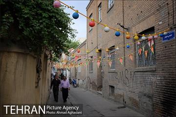 آذین بندی محله عودلاجان برای جشن نیمه شعبان 5
