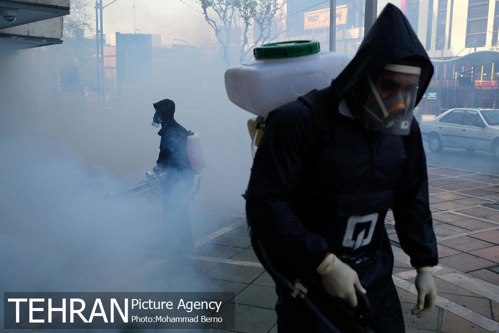 عملیات ضدعفونی المان های شهری منطقه 6 12