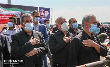 مراسم تشییع و خاکسپاری دوشهید گمنام دفاع مقدس در دریاچه چیتگر 72