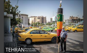 تکیه سیار عزای حسینی در پایانه تاکسیرانی سازمان آب 8