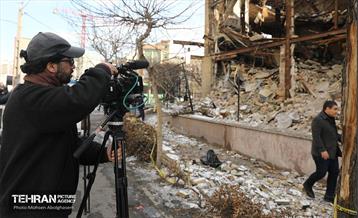 بازدید خبرنگاران رسانه‌های خارجی از تخریب اموال عمومی شهر 4