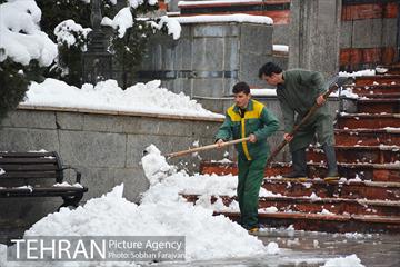 روز برفی تهران در بوستان ملت 6