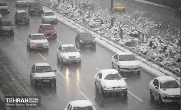 ترافیک روان در روز برفی تهران 8