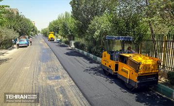 عملیات تراش و روکش مکانیزه آسفالت در سطح منطقه ۱۷