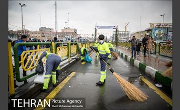خدمات شهرداری تهران در پایان راهپیمایی ۲۲ بهمن  5