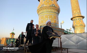 آیین تعویض پرچم گنبد حضرت عبدالعظیم الحسنی(ع) 24