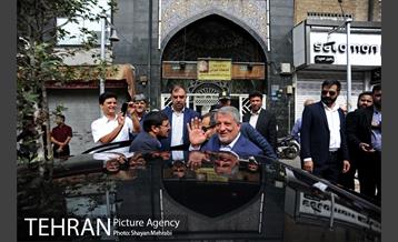 حضور محسن هاشمی در مسجد فخریه برای انتخابات شورایاری ها 13