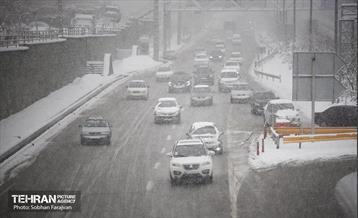 ترافیک روان در روز برفی تهران 18