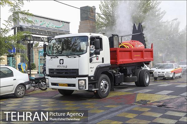 عملیات ضد عفونی معابر شهری منطقه 17 18