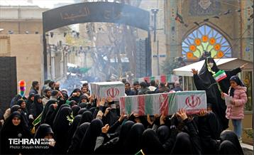 تشییع پیکر ۲۰۰ شهید گمنام دفاع مقدس در تهران 54