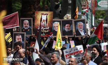 تجمع ضد اسرائیلی در میدان فلسطین 28