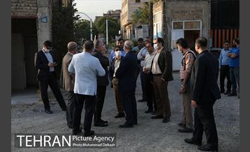 بازدید شهردار تهران از ضلع جنوبی خیابان استاد معین در پادگان جی 3