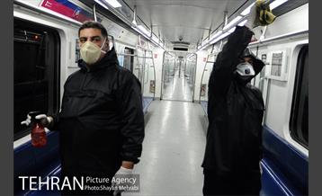 عملیات ضد عفونی کردن مترو تهران 28