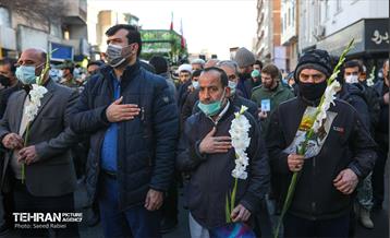 مراسم تشییع پیکر دو شهید گمنام دفاع مقدس در منطقه 11