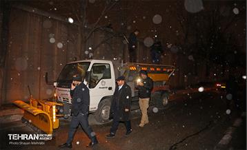 بازدید معاون خدمات شهری از سایت‌های برف‌روبی شهرداری تهران 8