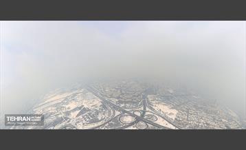 تهران برفی از نمای برج میلاد 2