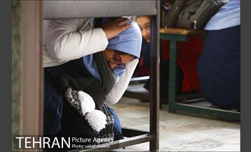 مانور سراسری زلزله در مدرسه دخترانه شهید باکری 5