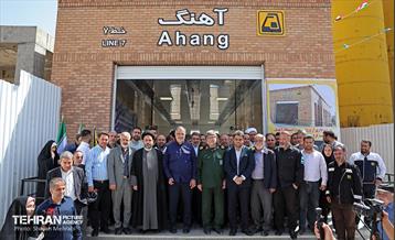 آیین تست گرم مسیر پایانی خط ۷ مترو تهران و بهره‌برداری از ورودی دوم ایستگاه آهنگ 4