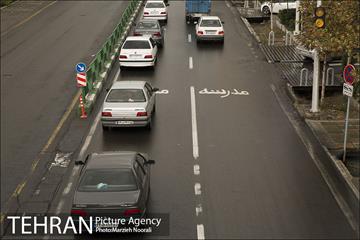 ترافیک تهران در یک روز بارانی 18