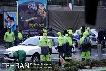 خدمات شهرداری تهران در پایان راهپیمایی یوم الله 22 بهمن 23