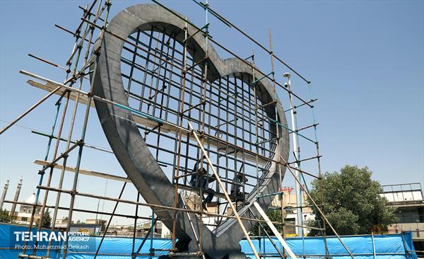 مراحل ساخت المان میدان الغدیر