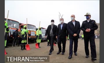 مانور عملیات برف روبی شهرداری منطقه شش 6