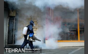 عملیات ضدعفونی المان های شهری منطقه 6 7