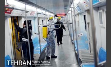 عملیات ضدعفونی کردن مترو تهران 24