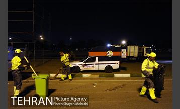 شروع بکار نیروهای خدمات شهری در پایان مراسم ارتحال امام خمینی (ره) 9