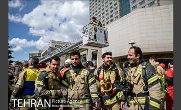 مانور عملیات آتش نشانی در شمال تهران 29