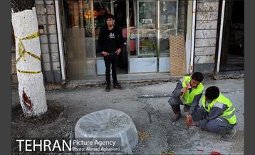 سنگ فرش خیابان پامنار‎ 4