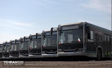 ورود اتوبوس‌های دوکابین جدید به تهران 23