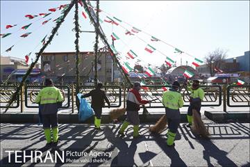 خدمات شهرداری تهران در پایان راهپیمایی ۲۲ بهمن 8
