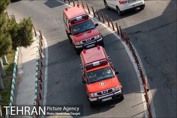 مانور عملیات آتش نشانی در شمال تهران 3