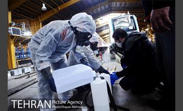 عملیات ضدعفونی کردن مترو تهران 9