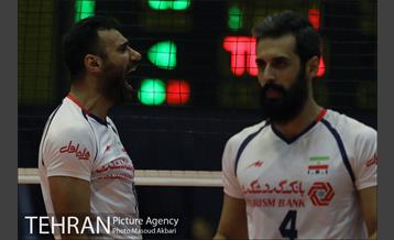 دیدار تیم های ملی والیبال ایران و بلژیک