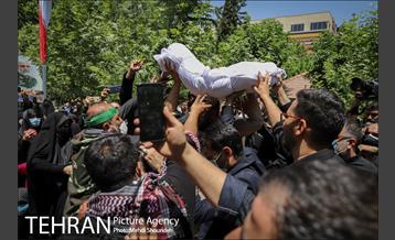 مراسم تشییع و خاکسپاری دو شهید گمنام دفاع مقدس در بوستان اندیشه 20