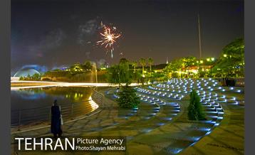 نور افشانی دریاچه باغ هنر اراضی عباس آباد به مناسب عید غدیر خم 12