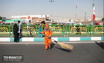خدمات شهرداری تهران در پایان راهپیمایی ۲۲ بهمن - ۱ 23